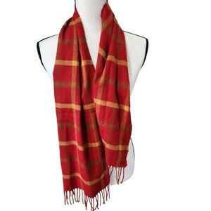 Classic Plaid Winter Scarf Potomac Collection Soft Wool Blend READ